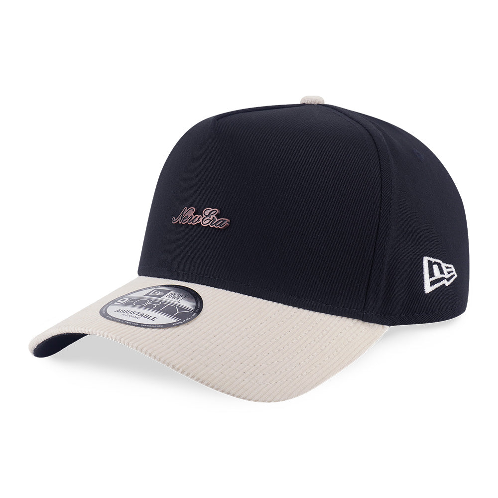 New Era Script Metal Copper Black White 9FORTY A-Frame Snapback Cap