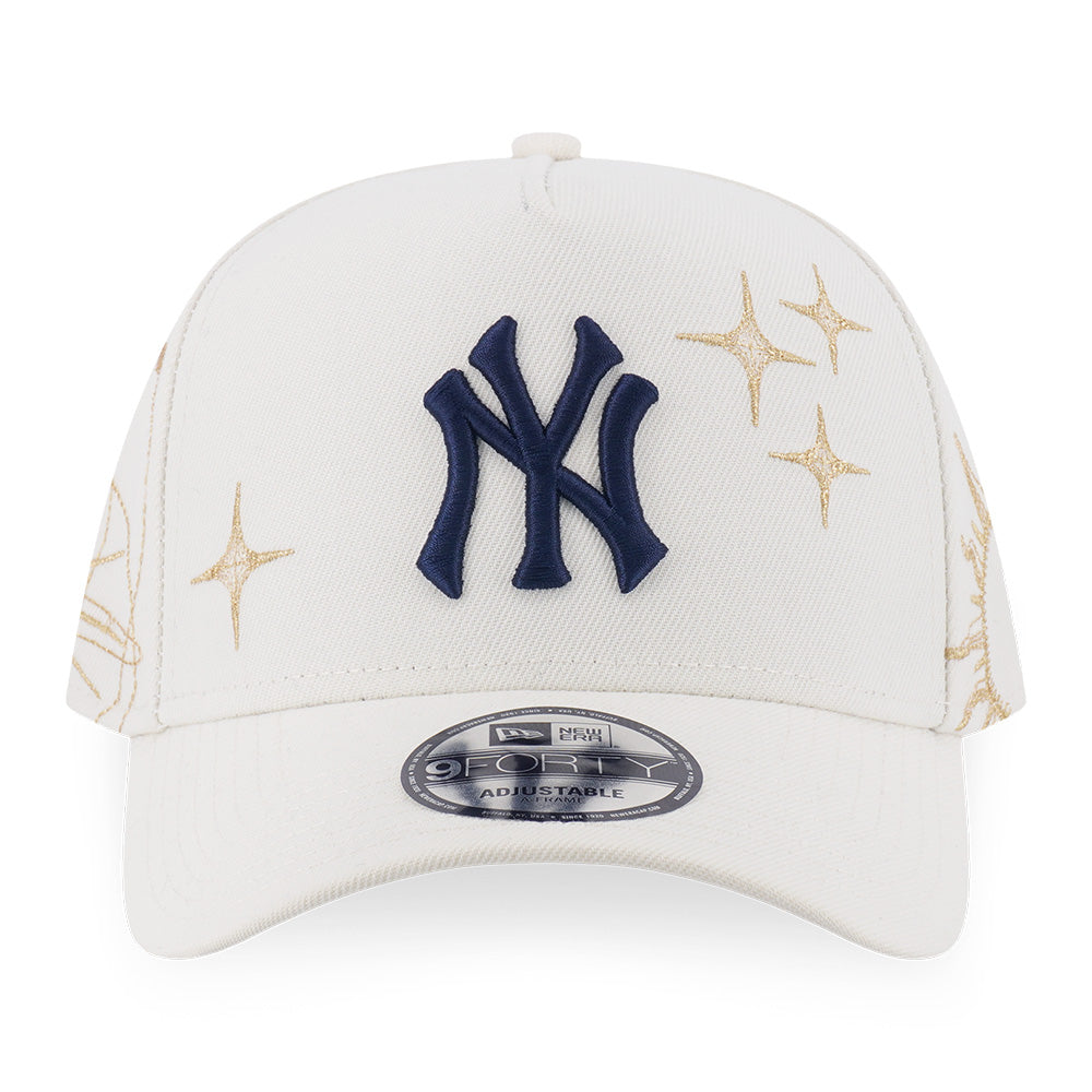 New Era New York Yankees Cosmic Craft Chrome White 9FORTY A-Frame Snapback Cap