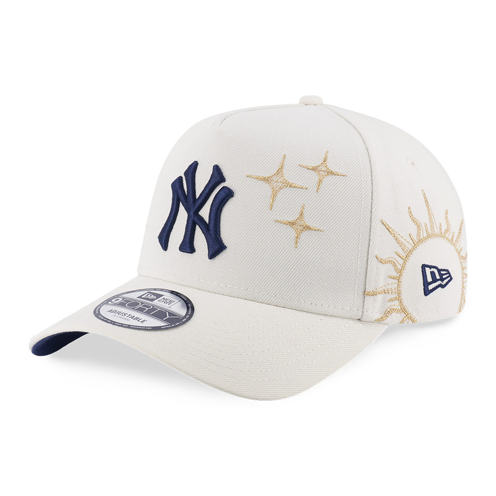 New Era New York Yankees Cosmic Craft Chrome White 9FORTY A-Frame Snapback Cap