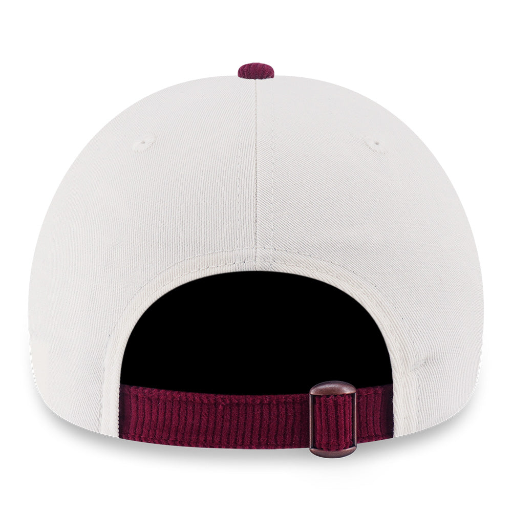 New Era Script Metal Copper Chrome White Maroon 9FORTY Adjustable Cap