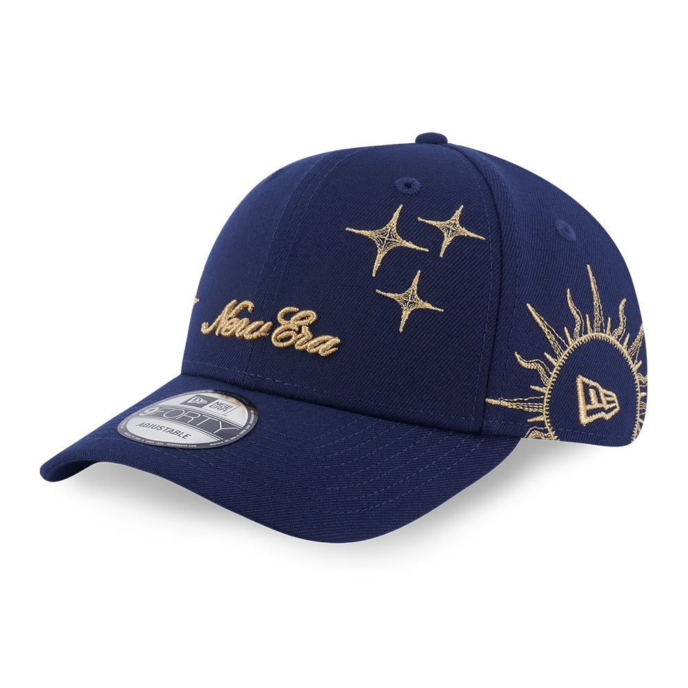 New Era Script Cosmic Craft Oceanside Blue 9FORTY Adjustable Cap