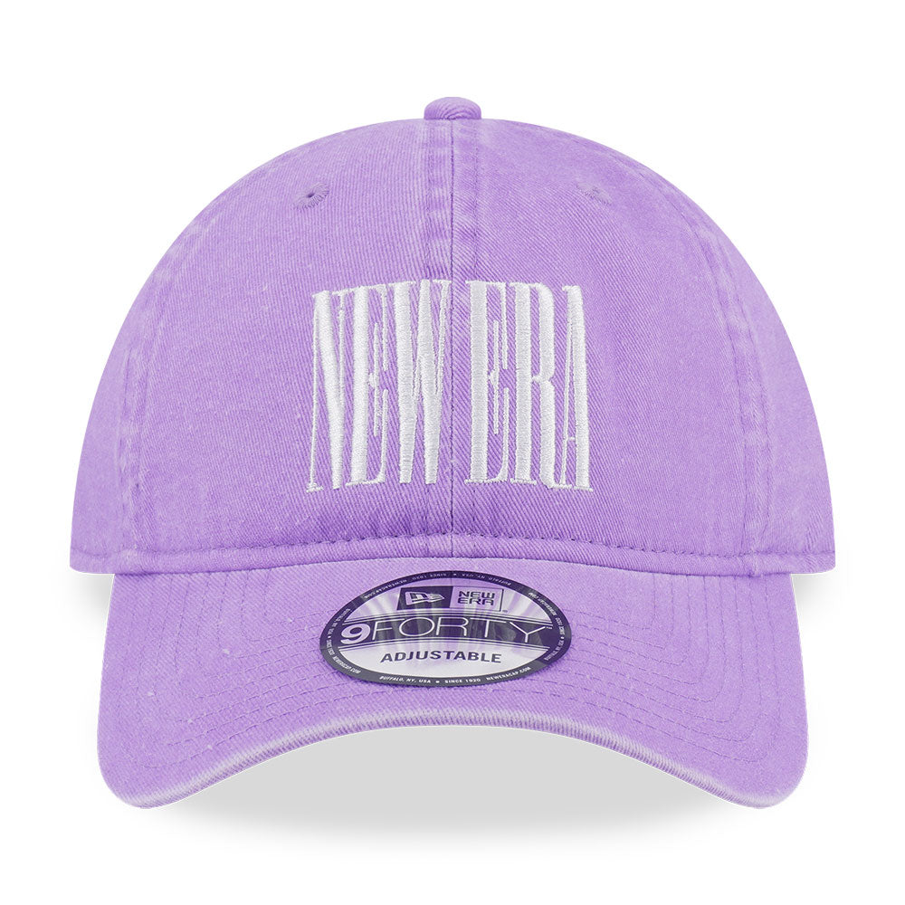New Era Wordmark 90s Vibe Soft Lavender 9FORTY Unstructured Adjustable Cap