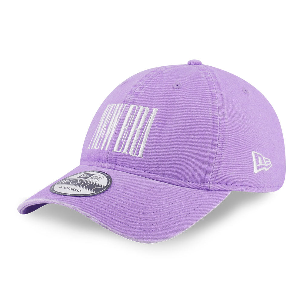 New Era Wordmark 90s Vibe Soft Lavender 9FORTY Unstructured Adjustable Cap