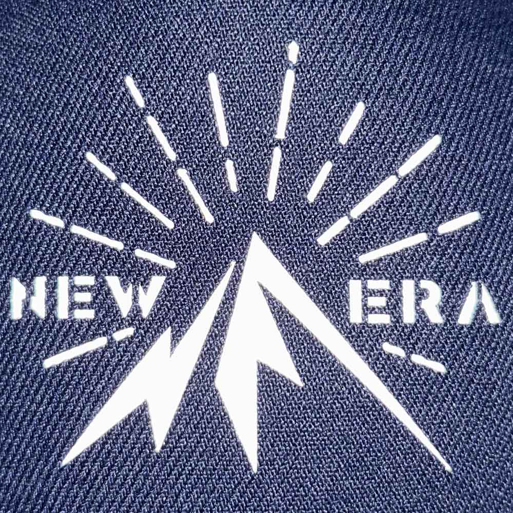 New Era Mountain Graphic FW2025 Oceanside Blue 9FORTY A-Frame Trucker Cap