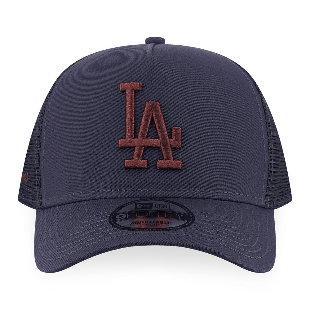 New Era Los Angeles Dodgers Color Era FW25 Graphite 9FORTY A-Frame Trucker Snapback Cap