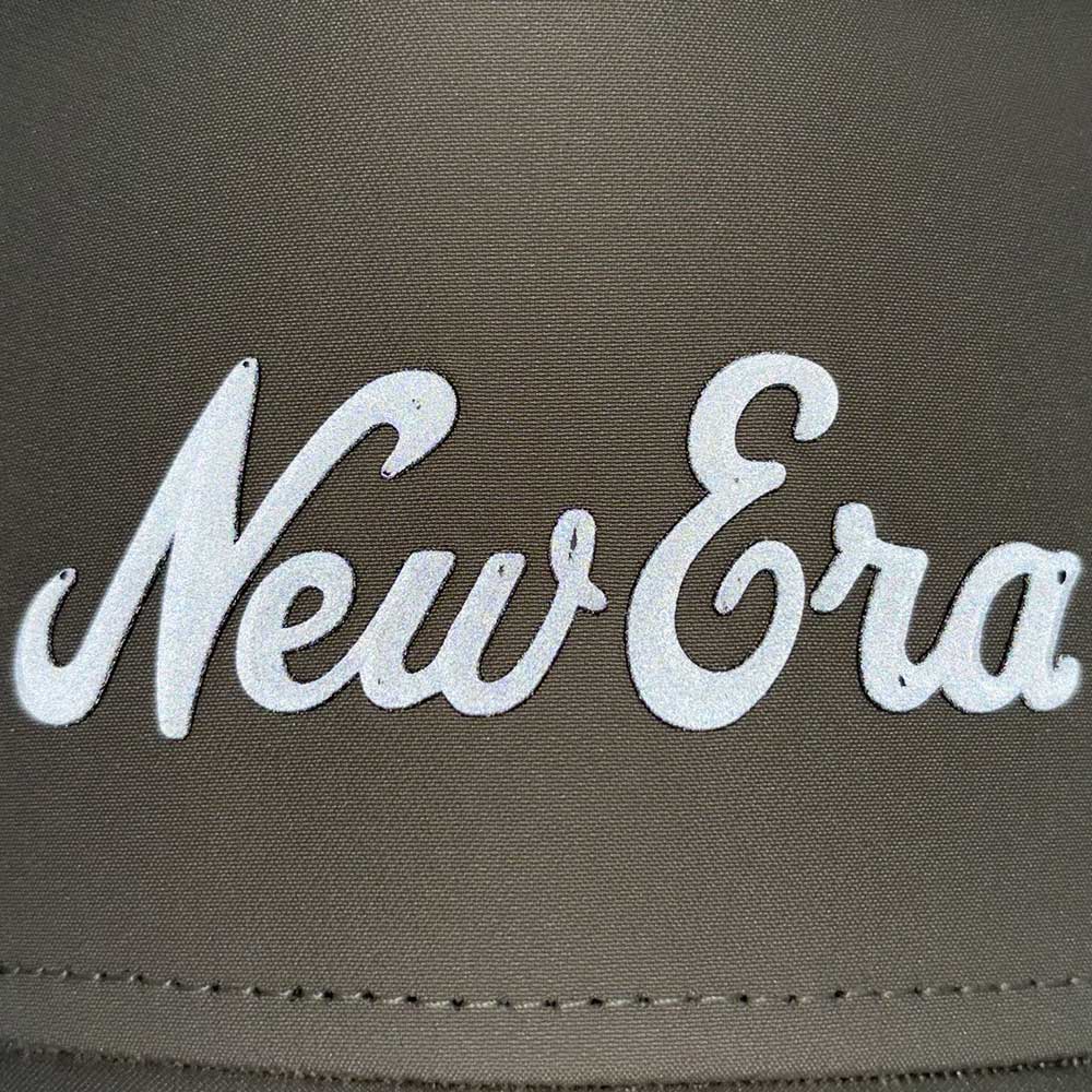 New Era Script TPU Badge FW25 Stone 9FORTY A-Frame Adjustable Cap