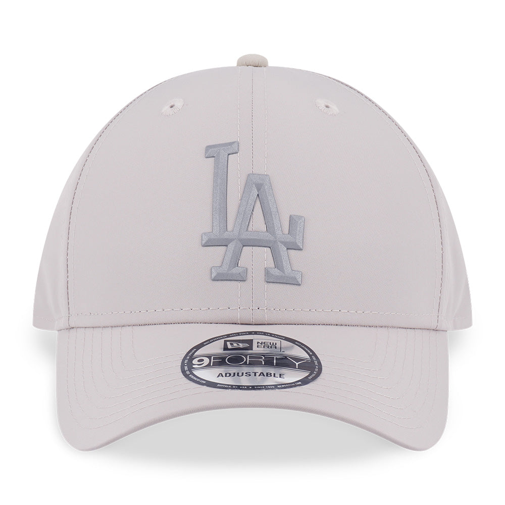 New Era Los Angeles Dodgers TPU Badge FW25 Stone 9FORTY A-Frame Adjustable Cap