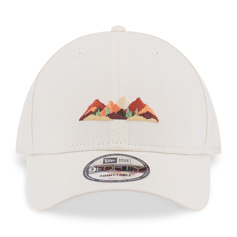 New Era Mountain Logo FW25 Chrome White 9FORTY Adjustable Cap