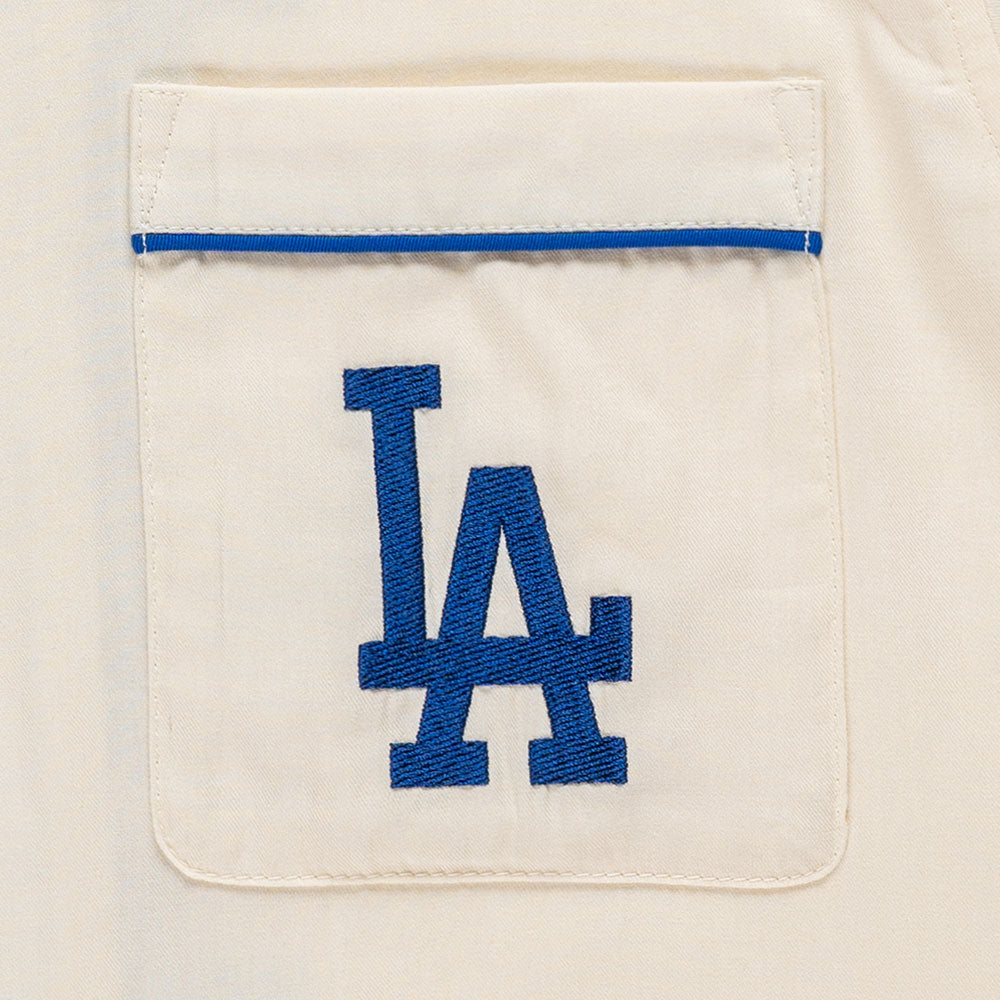 New Era Los Angeles Dodger Harvest Merch Chrome White Woven Polo Shirt