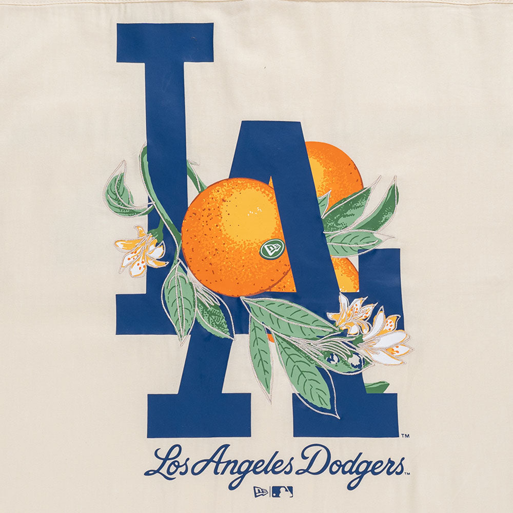 New Era Los Angeles Dodger Harvest Merch Chrome White Woven Polo Shirt