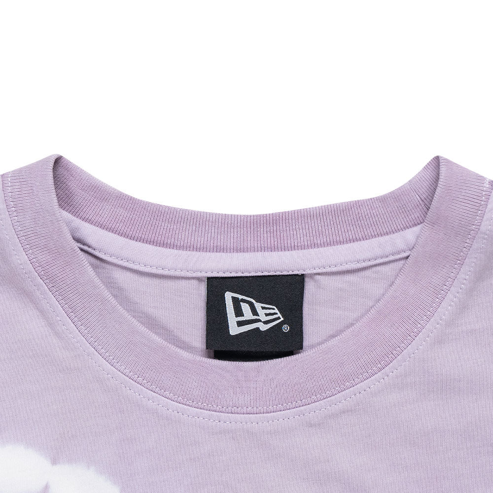 New Era Basic FW25 Soft Lavender Tie Dyed Women Crop Top Short Sleeve T-Shirt