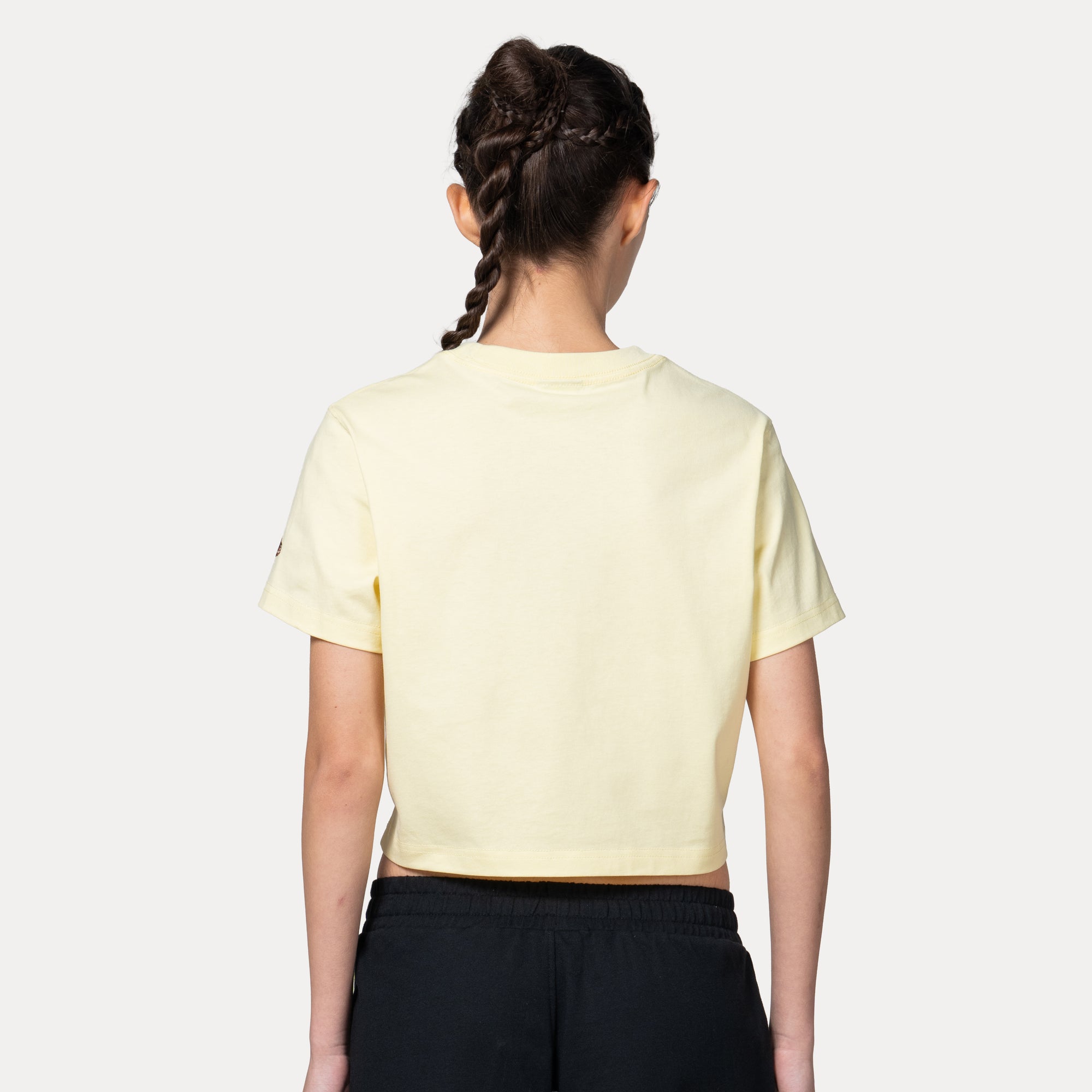 New York Yankees Color Era FW25 Power Yellow Women Crop Top Short Sleeve T-Shirt