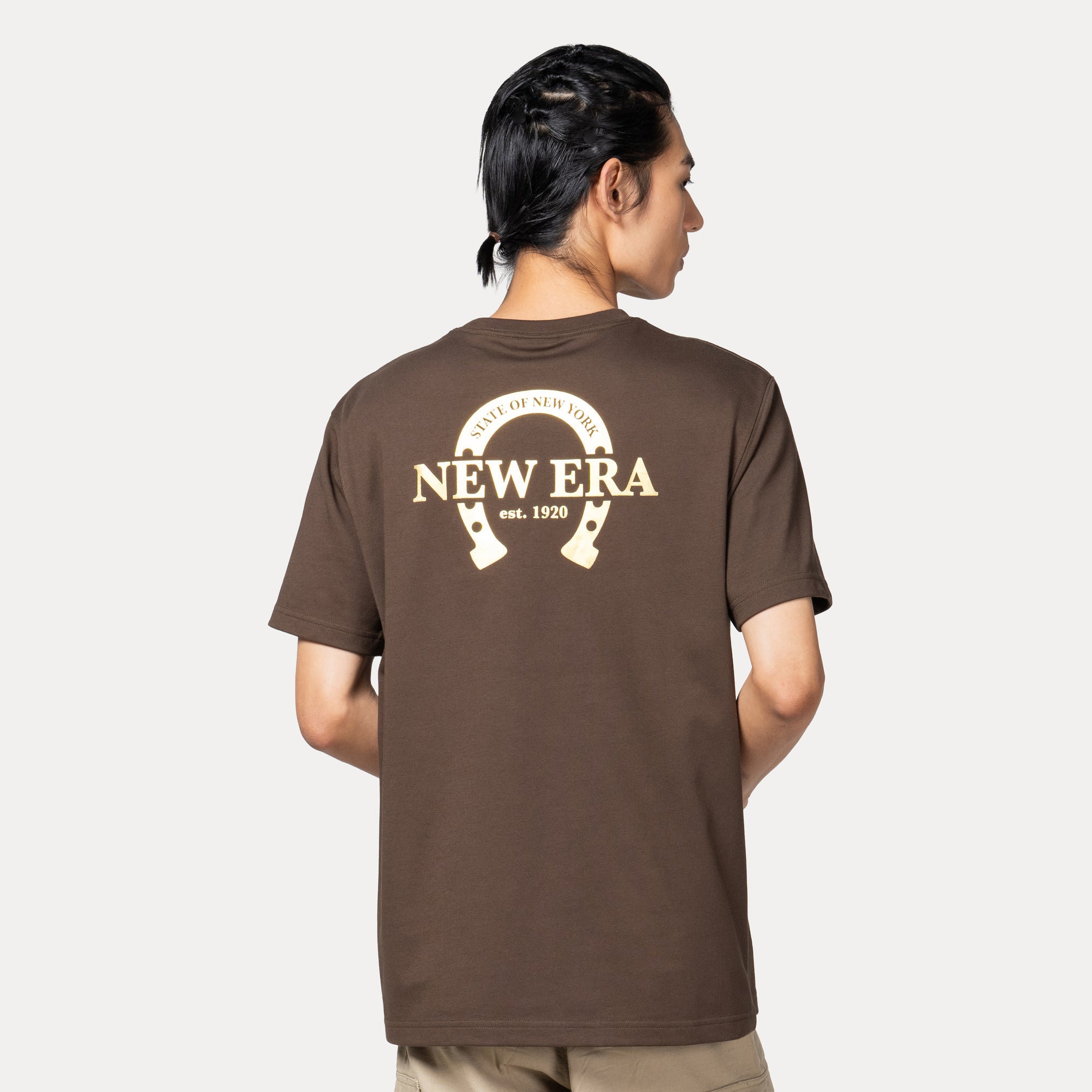 New Era Wordmark Year of the Horse Walnut COOLERA Short Sleeve T-Shirt