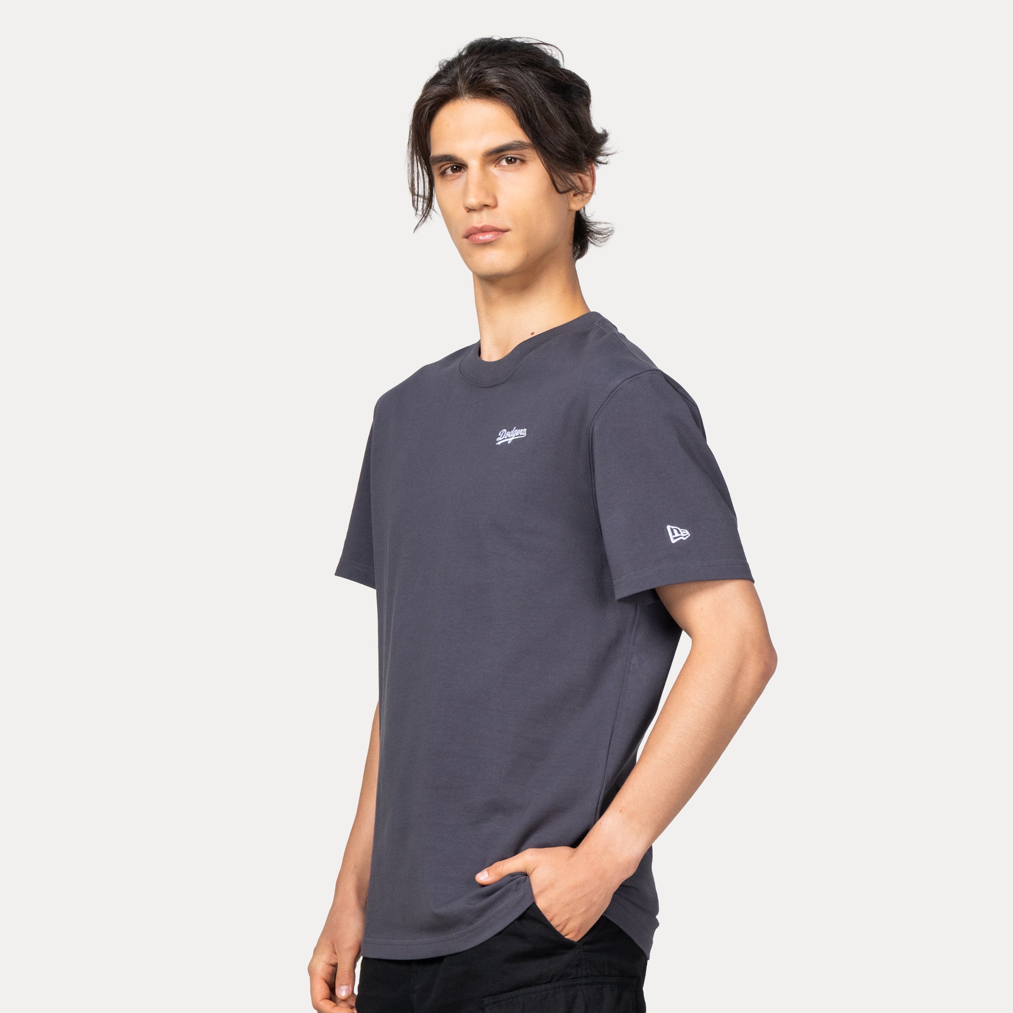 New Era Los Angeles Dodgers Patchwork Graphite Short Sleeve T-Shirt