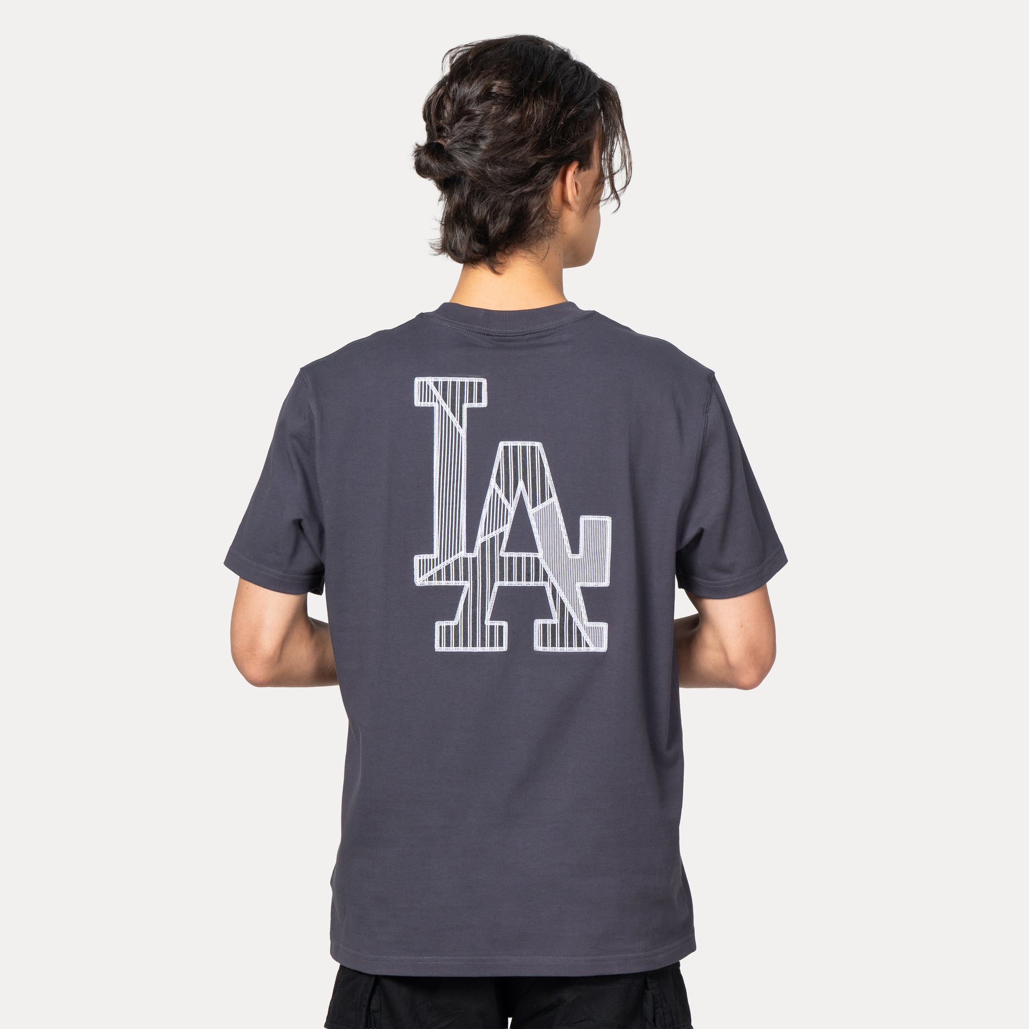 New Era Los Angeles Dodgers Patchwork Graphite Short Sleeve T-Shirt