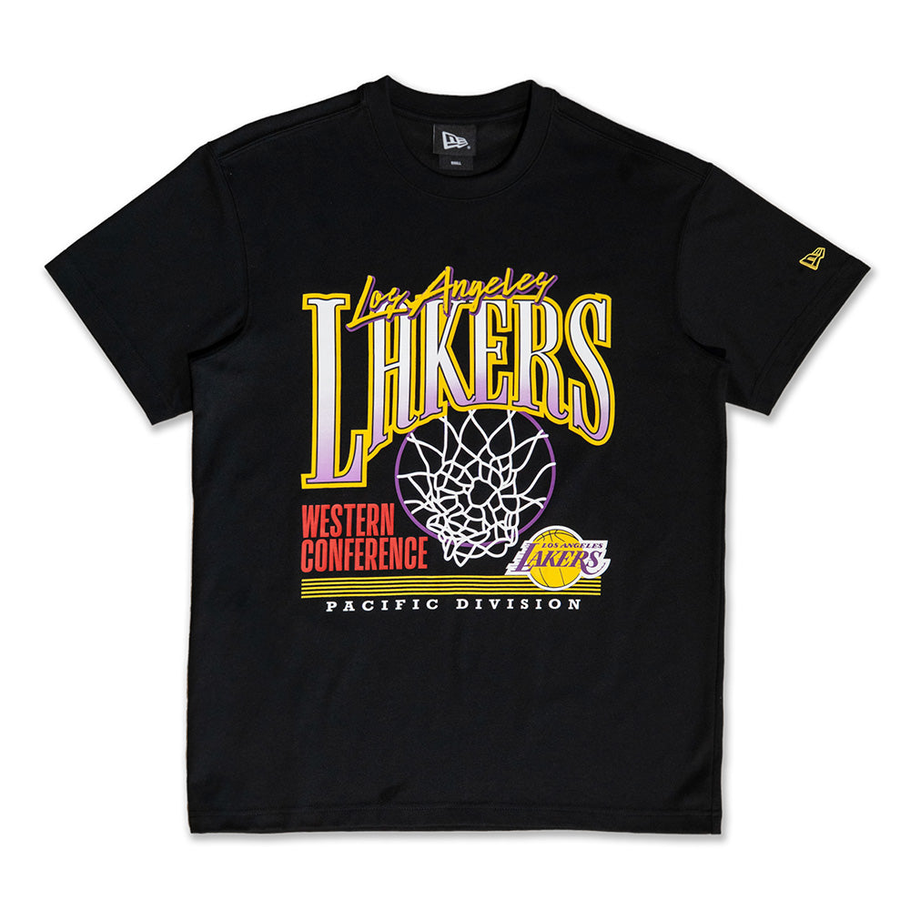 New Era Los Angeles Lakers Infilled Black COOLERA Short Sleeve T-Shirt