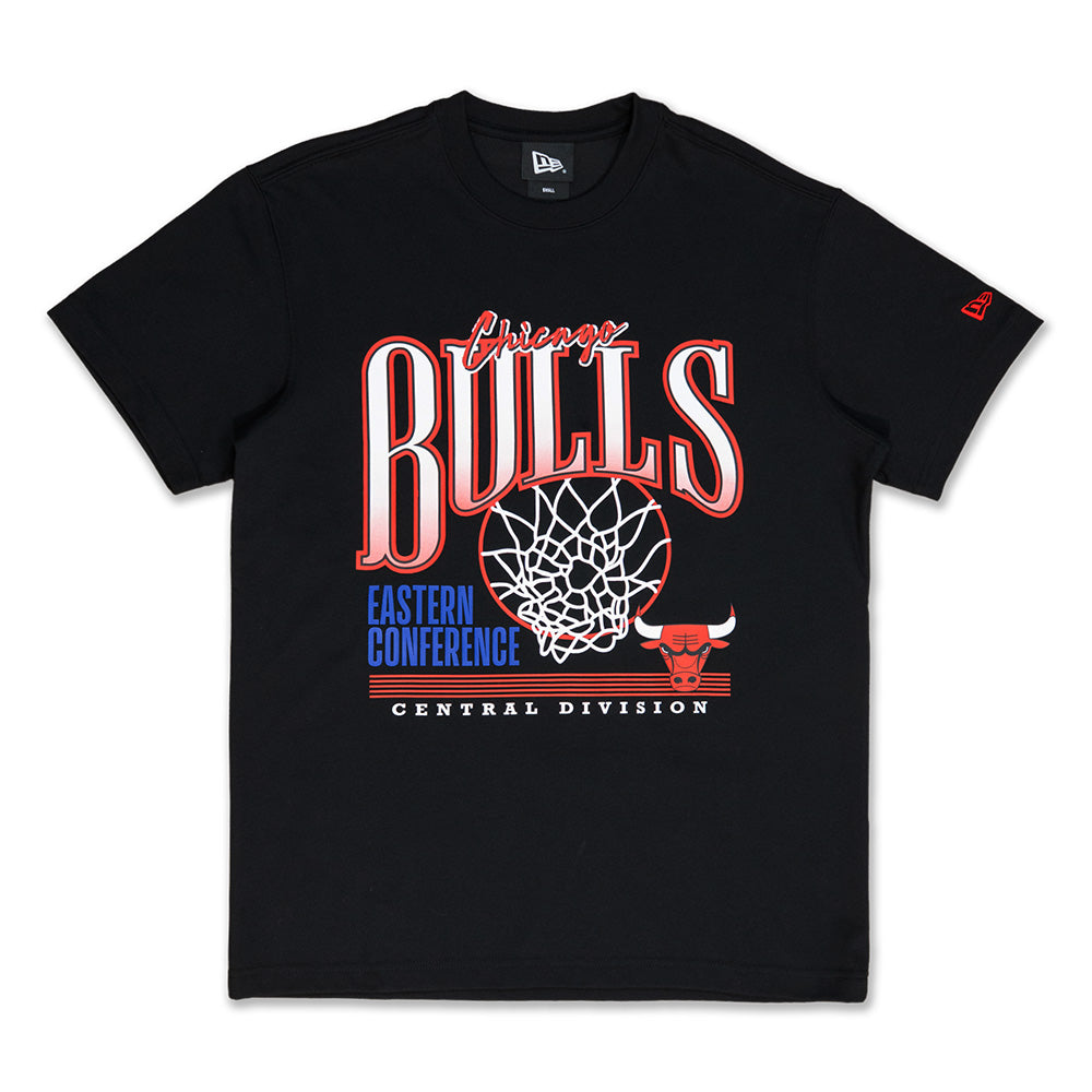 New Era Chicago Bulls Infilled Black COOLERA Short Sleeve T-Shirt