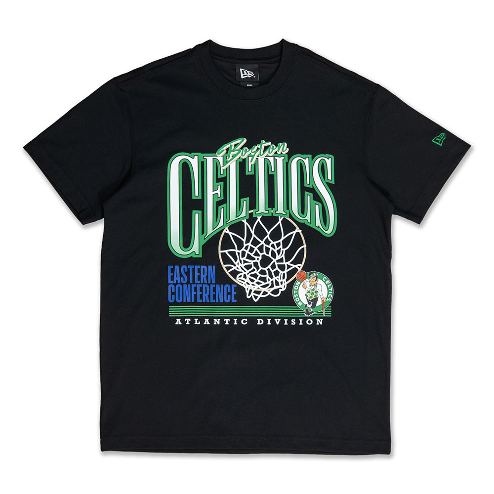 New Era Boston Celtics Infilled Black COOLERA Short Sleeve T-Shirt