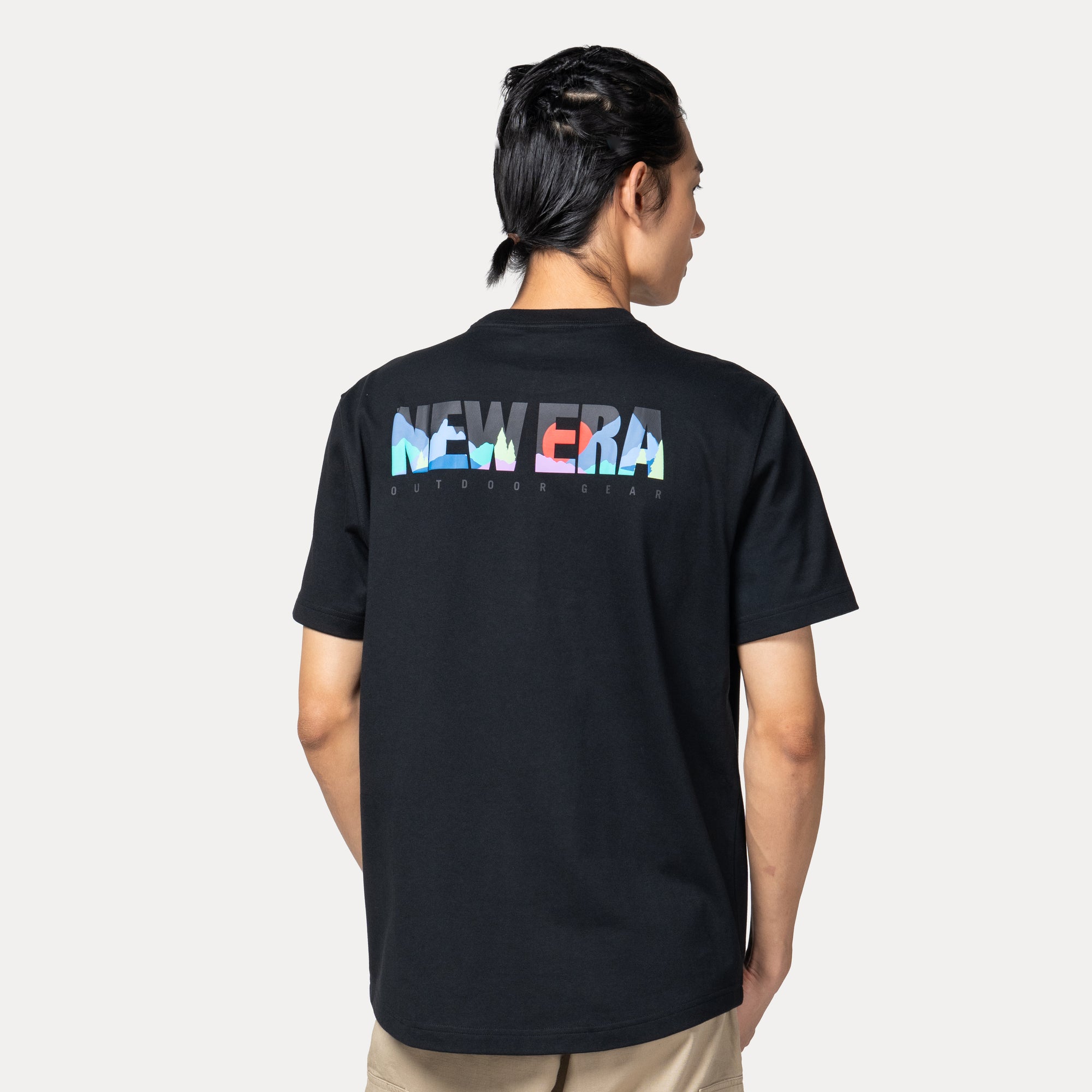 Mountain Logo FW25 Black COOLERA Short Sleeve T-Shirt