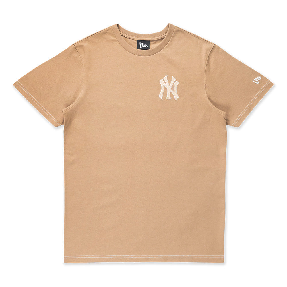 New Era New York Yankees Contrast Stitching Khaki Short Sleeve T-Shirt