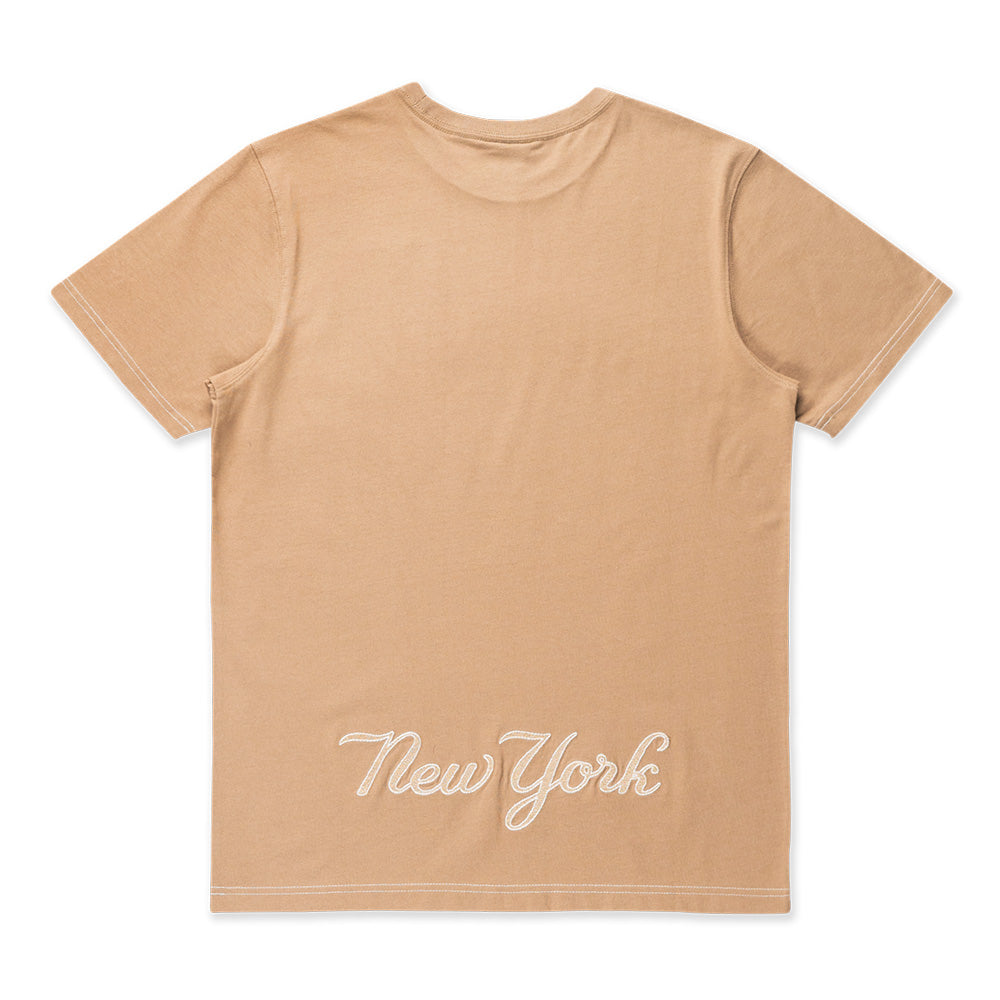 New Era New York Yankees Contrast Stitching Khaki Short Sleeve T-Shirt