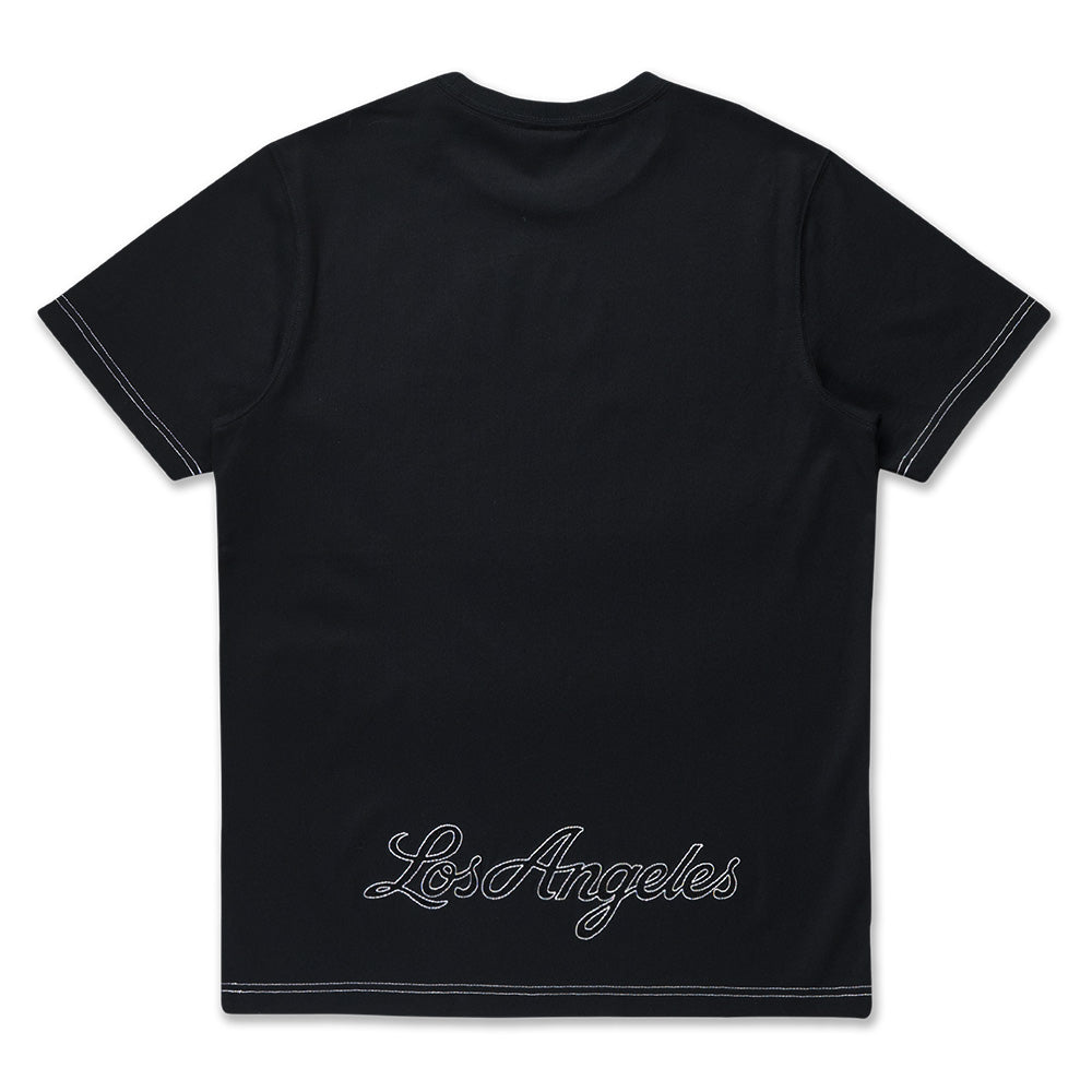 New Era Los Angeles Dodgers Contrast Stitching Black Short Sleeve T-Shirt