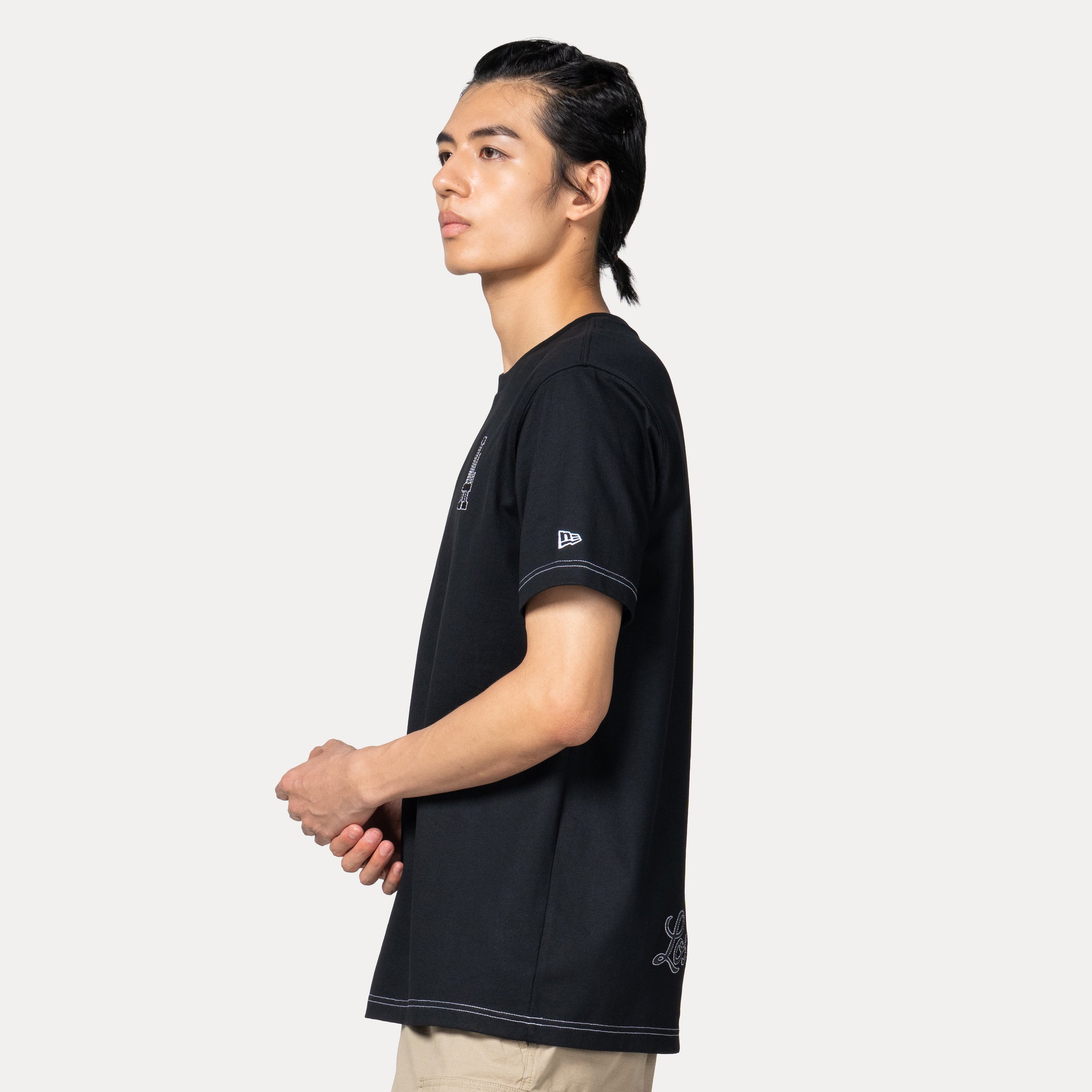 New Era Los Angeles Dodgers Contrast Stitching Black Short Sleeve T-Shirt