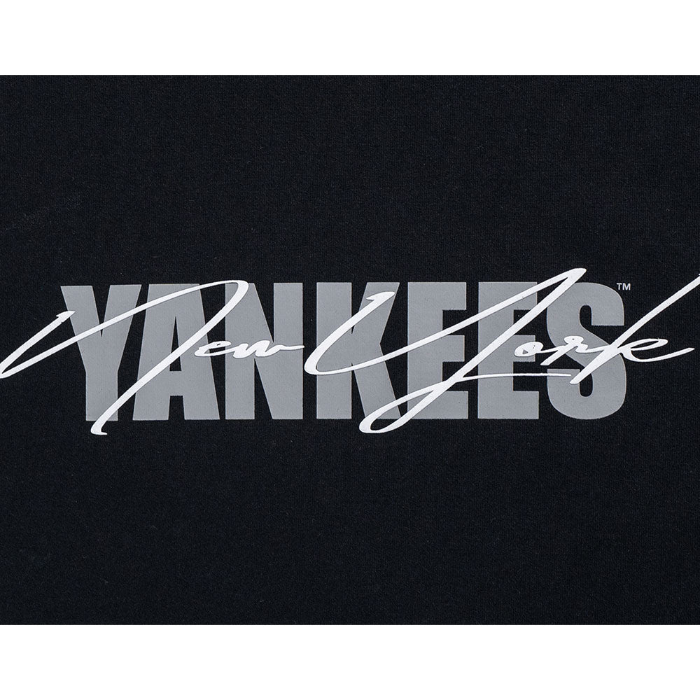 New Era New York Yankees Mix League Script Black COOLERA Short Sleeve T-Shirt
