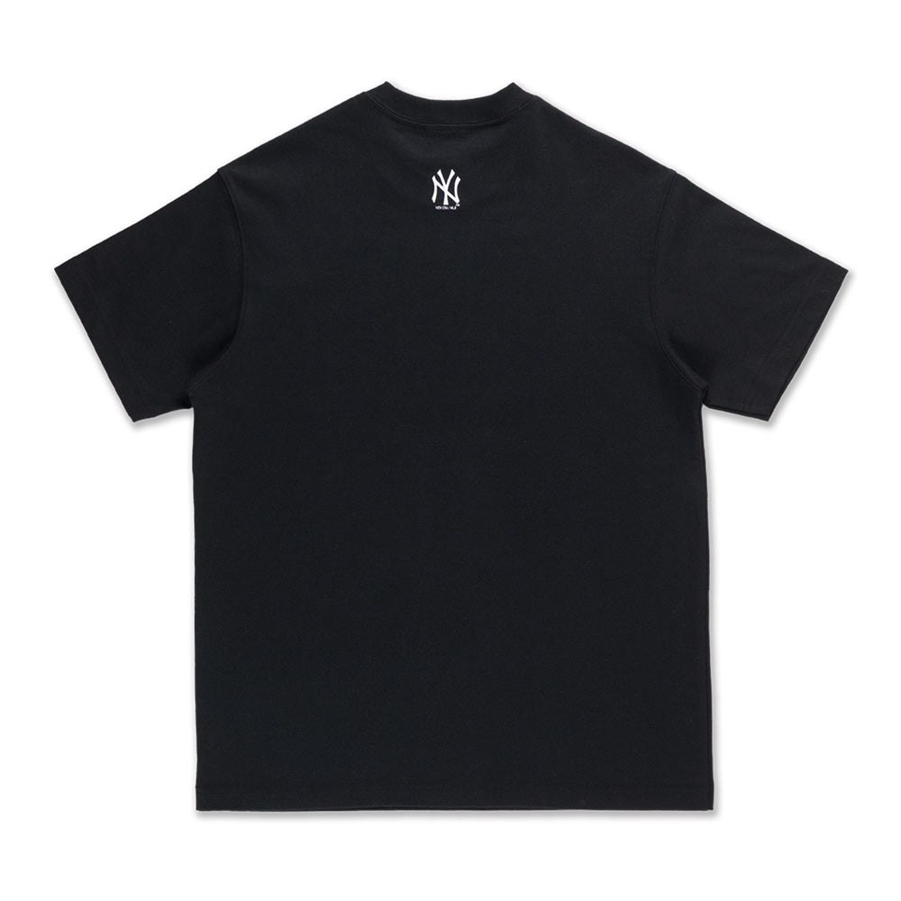 New Era New York Yankees Mix League Script Black COOLERA Short Sleeve T-Shirt