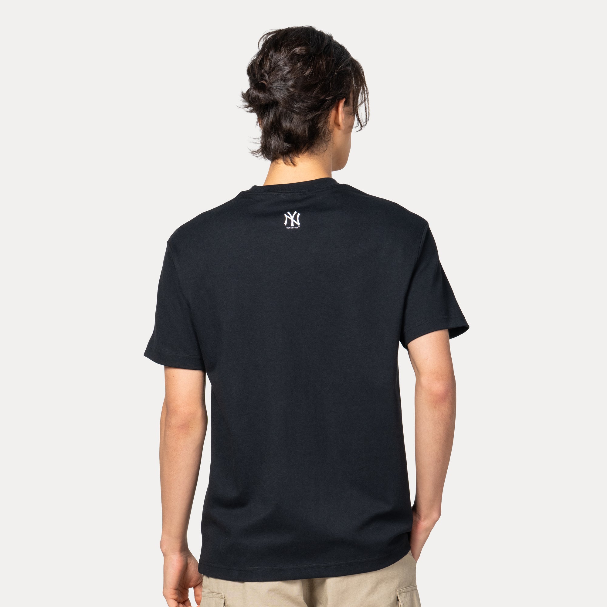 New Era New York Yankees Mix League Script Black COOLERA Short Sleeve T-Shirt