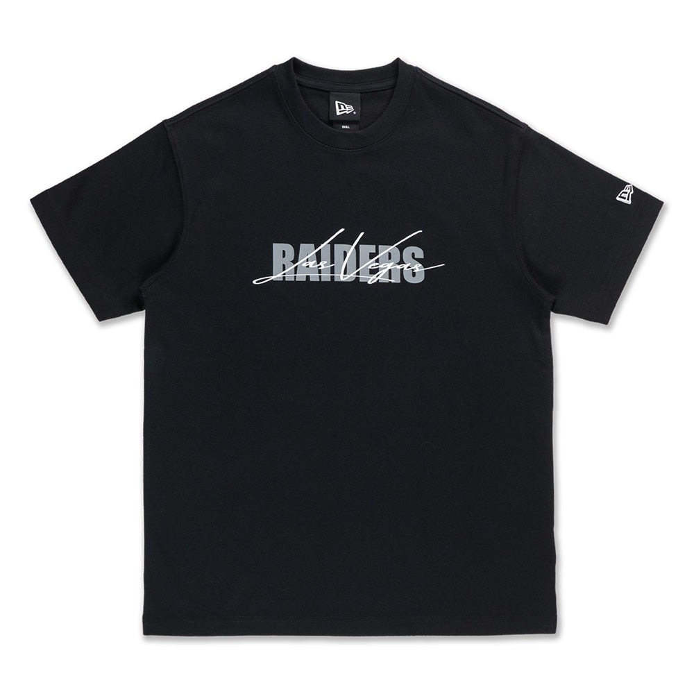 New Era Las Vegas Raiders Mix League Script Black COOLERA Short Sleeve T-Shirt