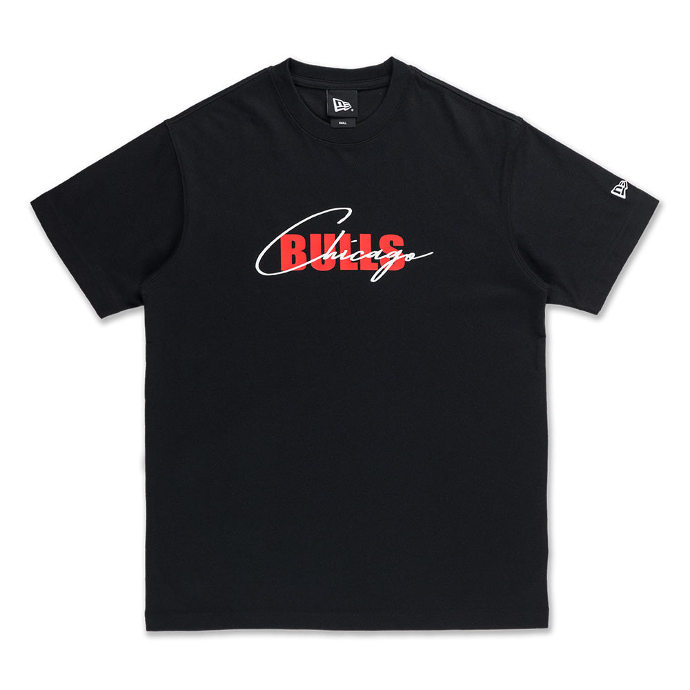 New Era Chicago Bulls Mix League Script Black COOLERA Short Sleeve T-Shirt