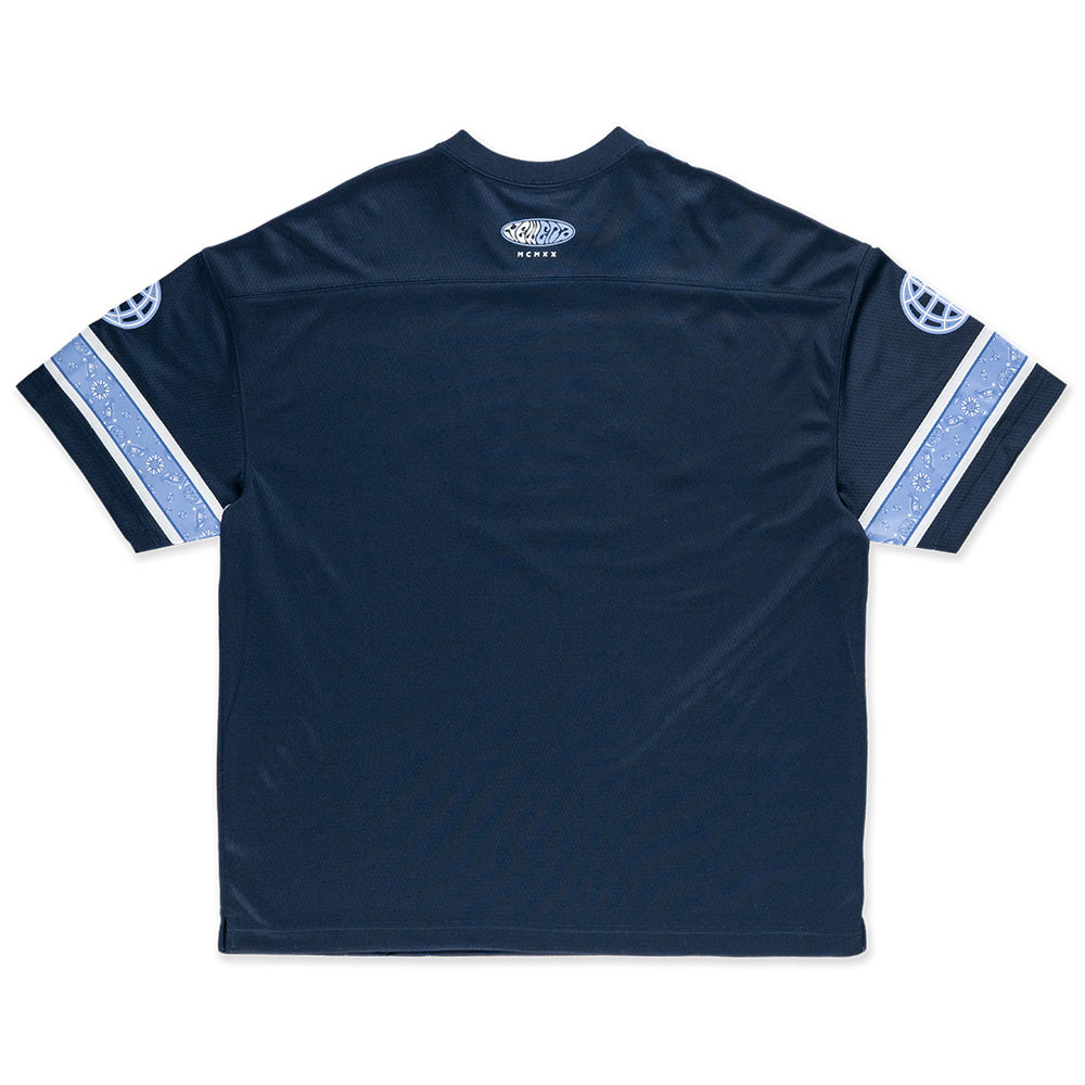 New Era Street Swing Oceanside Blue Oversized Short Sleeve V Neck T-Shirt