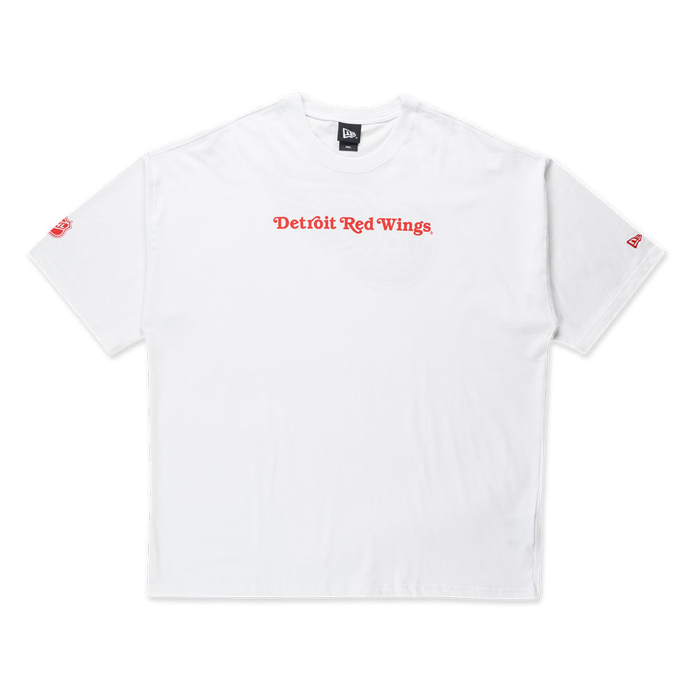 New Era Detroit Red Wings White Oversized Short Sleeve T-Shirt