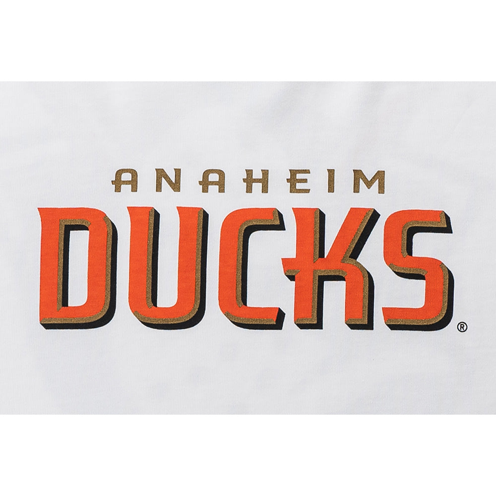 New Era Anaheim Ducks White Oversized Short Sleeve T-Shirt
