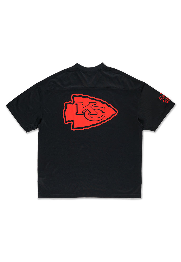 New Era Kansas City Chiefs Historic Black Oversized Short Sleeve T-Shirt