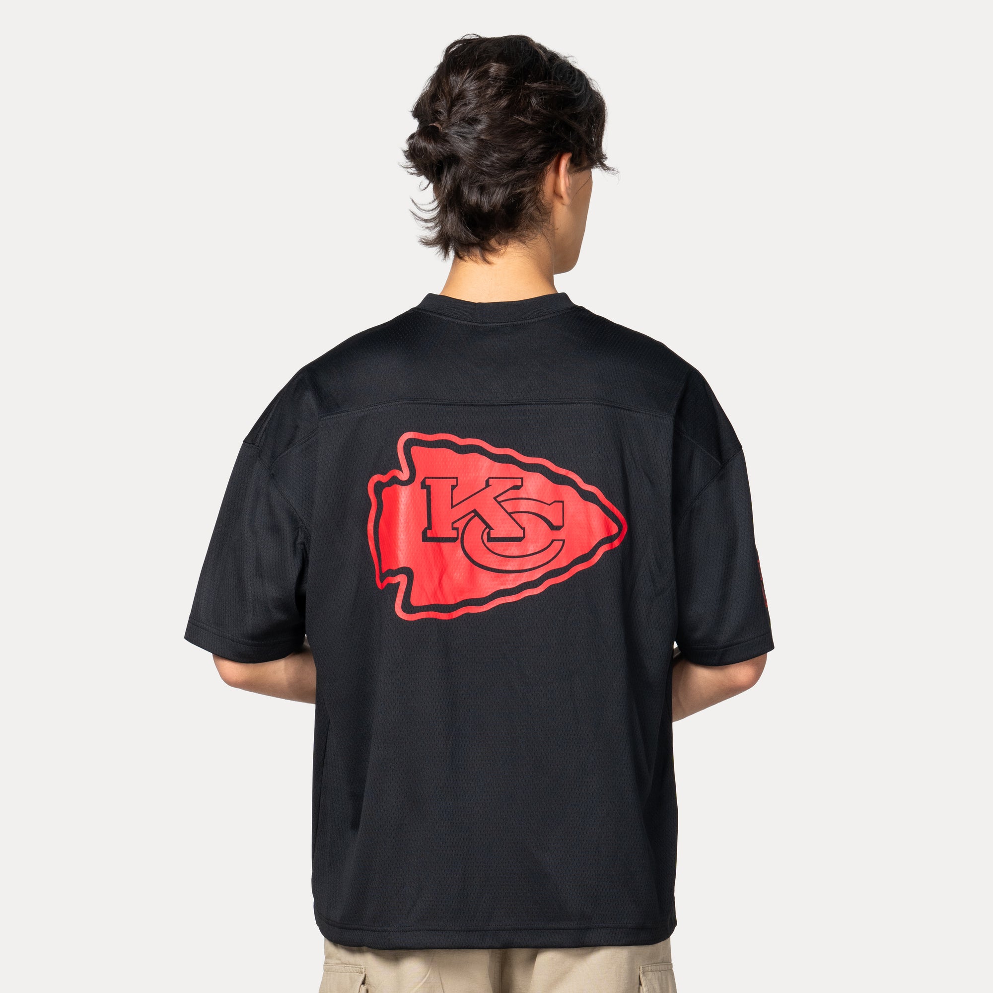 New Era Kansas City Chiefs Historic Black Oversized Short Sleeve T-Shirt