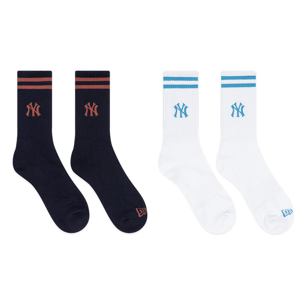 New Era New York Yankees Color Era FW25 Black and White Socks
