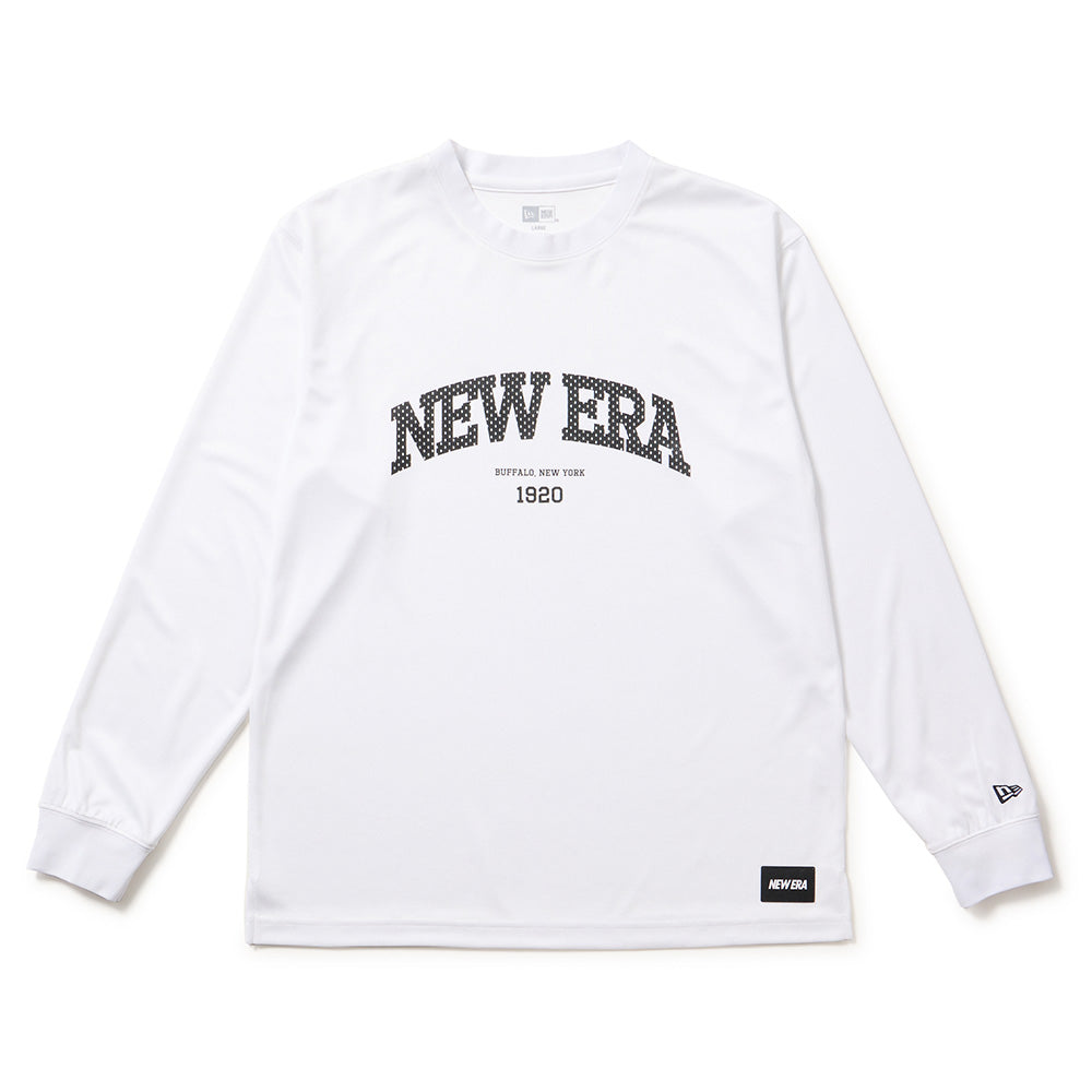 New Era Wordmark College Logo White Long Sleeve T-Shirt