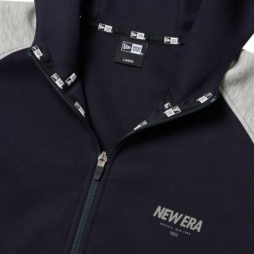 New Era 1920 Wordmark Navy Tech Zip Front Hoodie