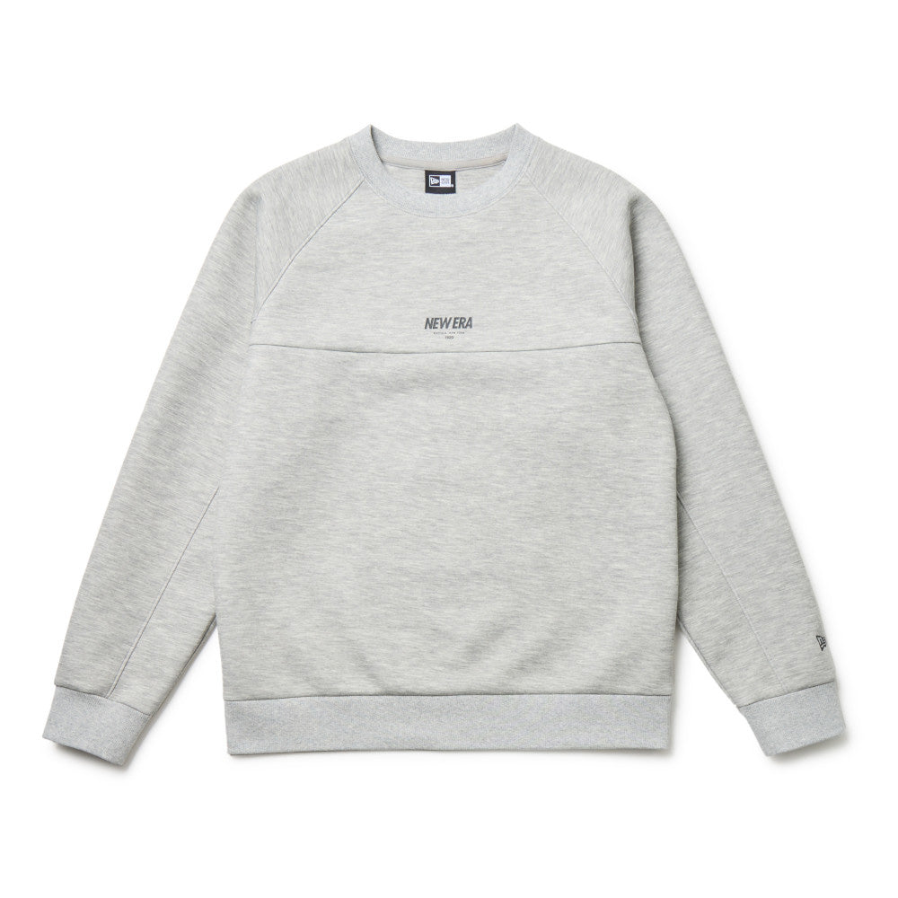 New Era 1920 Wordmark Grey Tech Crewneck Sweatshirt