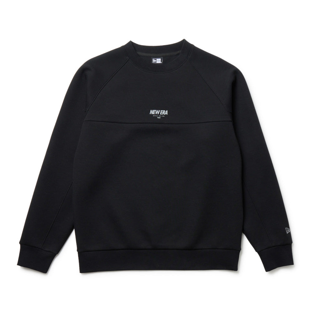 New Era 1920 Wordmark Black Tech Crewneck Sweatshirt