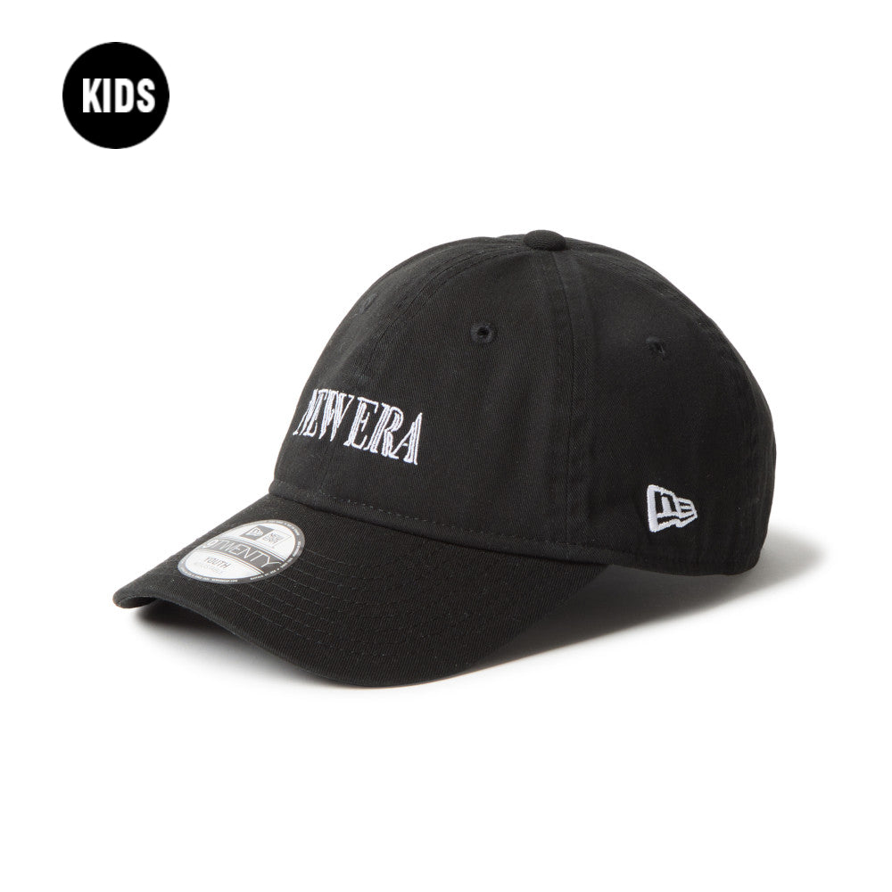 New Era Wordmark Neon Logo Black 9TWENTY Youth Adjustable Cap