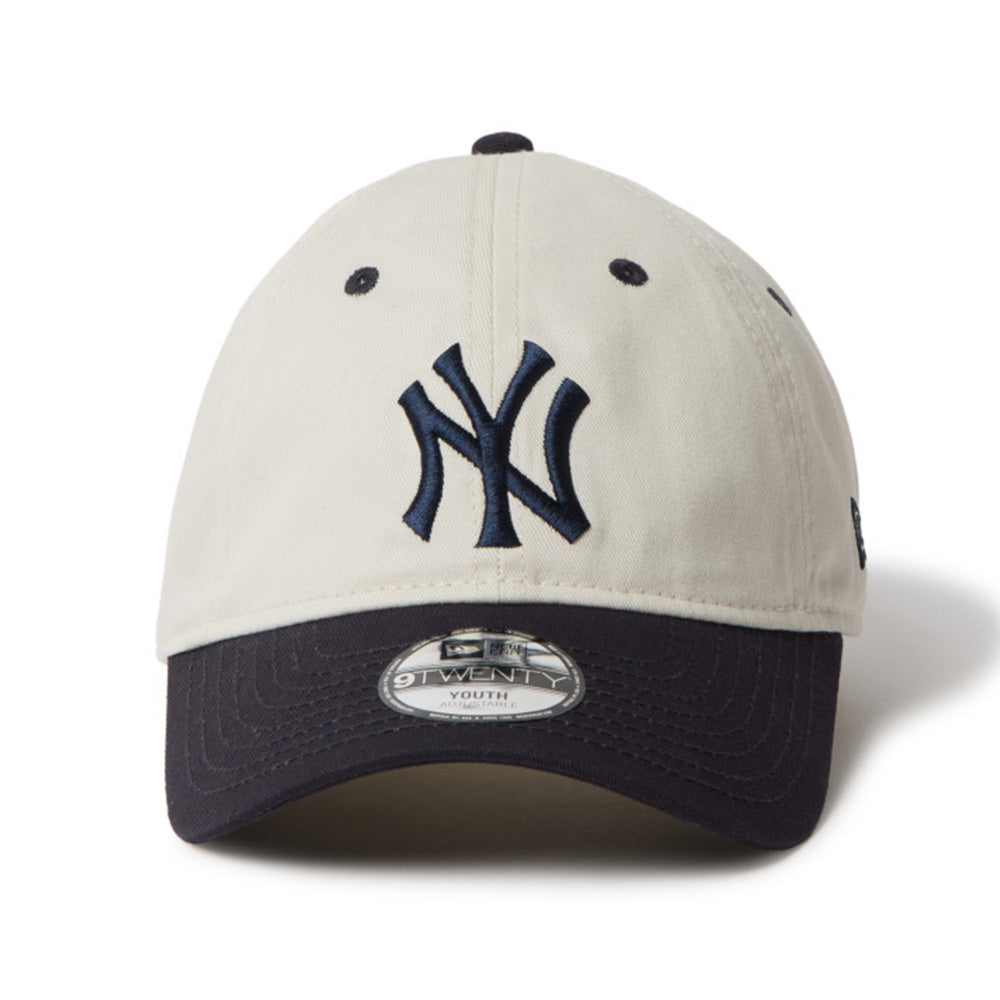 New Era New York Yankees Kids Two Tone Ivory Black Youth 9TWENTY Adjustable Cap