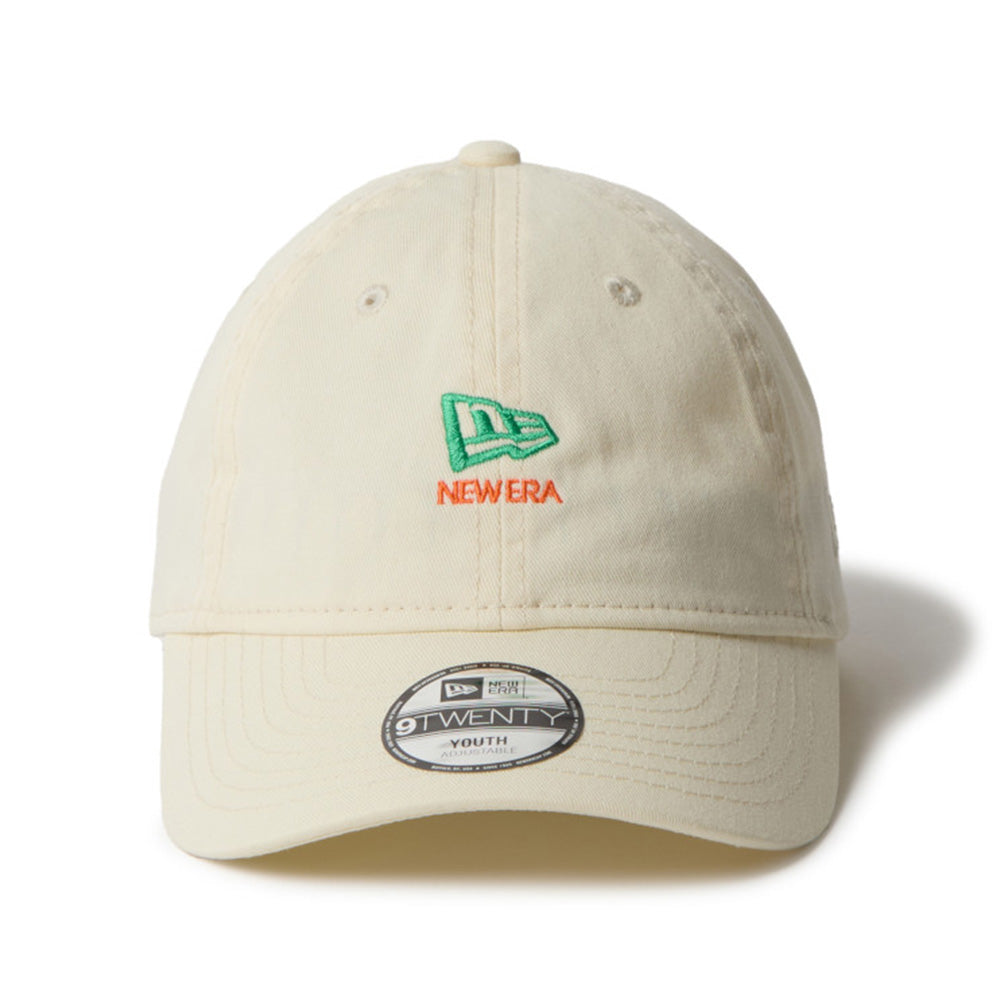 New Era Flag and Wordmark Creme 9TWENTY Youth Adjustable Cap