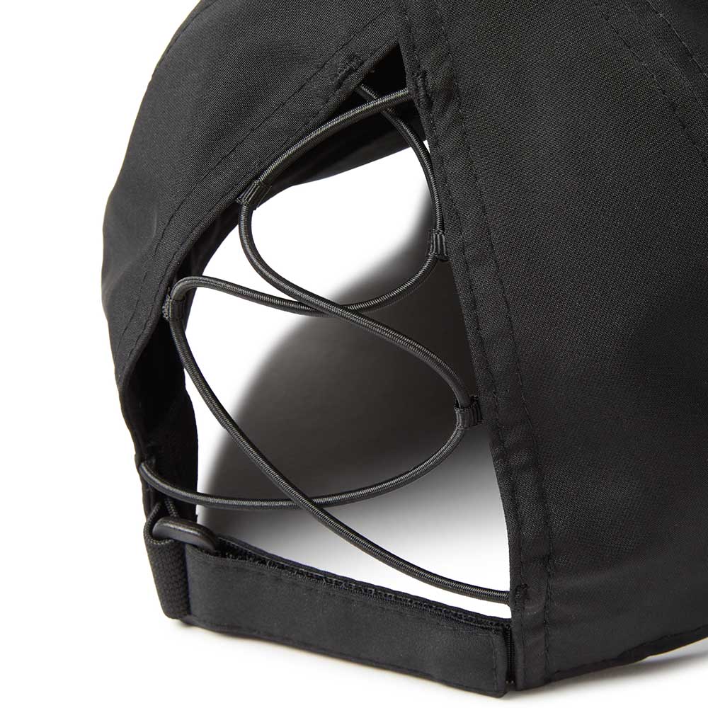 New Era Wordmark Logo Prolight Black 9FORTY Long Visor Open Back Adjustable Cap