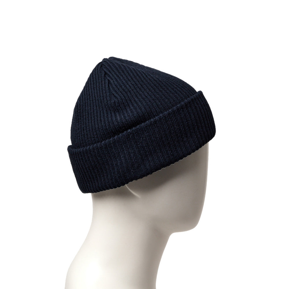 New Flag Logo Navy Rib Cuff Knit Beanie