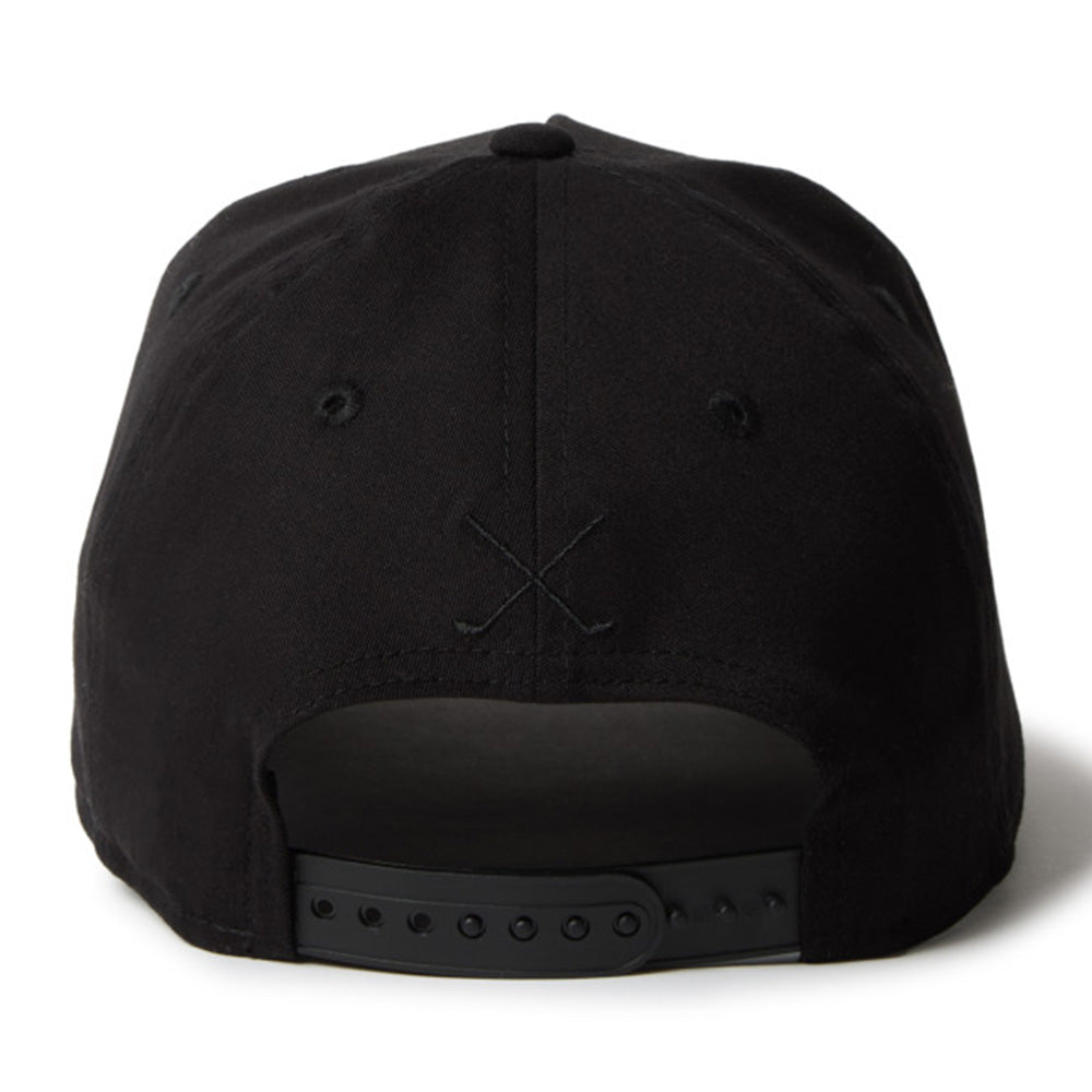 New Era Script Stretch Cotton Washable Black 9FORTY Adjustable Cap
