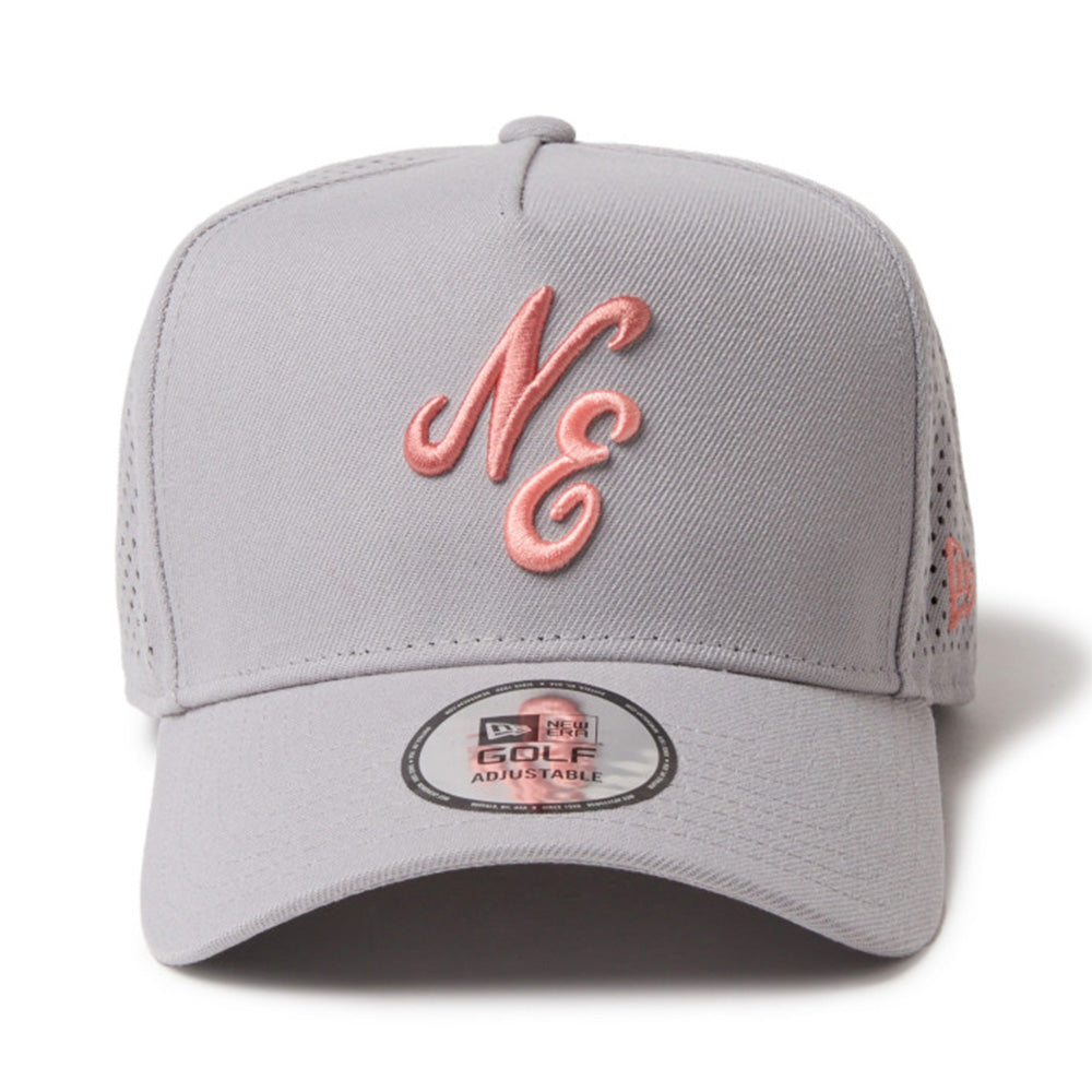 New Era Golf Script Classic NE Grey 9FORTY A-Frame Snapback Cap