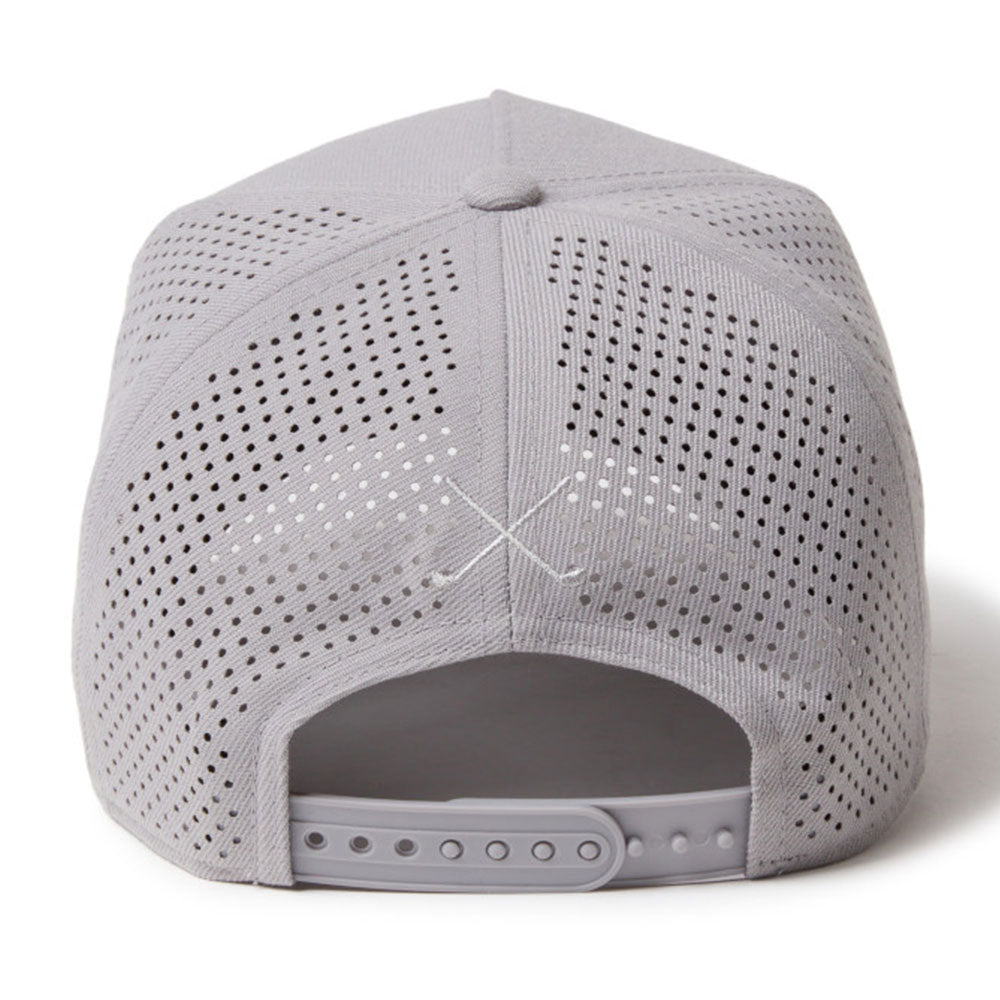 New Era Golf Script Classic NE Grey 9FORTY A-Frame Snapback Cap